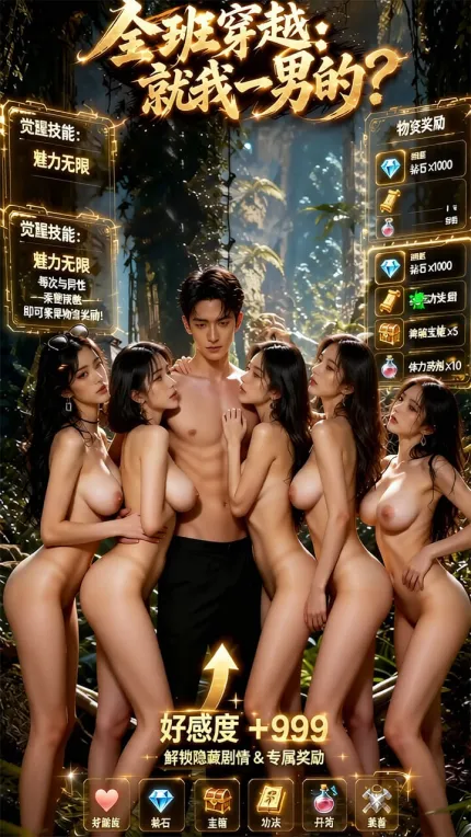 全班穿越就我一男的 AI成人短剧 完整版 第1-2集