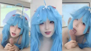 高颜值cos朵莉亚金主口交足交女上 樱桃炸弹