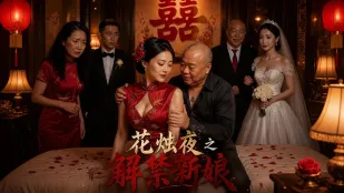 花烛夜之解禁新娘 花烛夜被岳父强上夺走初夜 强吻新娘掏出大屌强上猛操骚逼